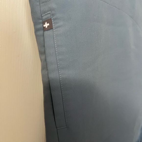 Figs Dusty Blue Rafaela Top - Picture 2 of 4